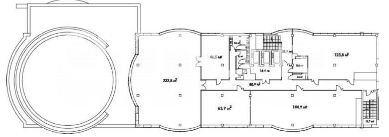 Планировка офиса 250-774 м², 7 этаж, БЦ «Венский дом»